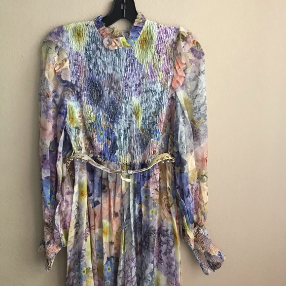 Zimmermann | Dresses | Zimmermann Rhythmic Smocked Midi Dress | Poshmark